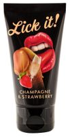 Żel Smakowy Szampan I Truskawka - Lick It Champagner-Erdbeere 50 Ml
