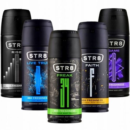 STR8 Dezodorant męski w aerozolu body spray block odour ZESTAW MIX 5x 150ml na Arena.pl