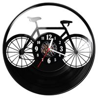 Zegar ścienny z płyty winylowej Rower 1217.14