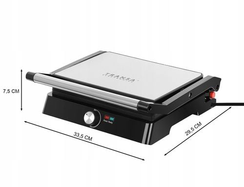 Grill elektryczny opiekacz rozkładany REGULACJA TEMPERATURY DUŻA MOC na Arena.pl