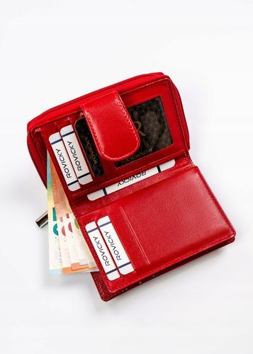 Portfel damski STOP RFID z mocnej skóry naturalnej mały pojemny ROVICKY na Arena.pl