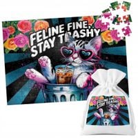 PUZZLE TRADYCYJNE - ZWIERZĘTA KOT ŚMIETNIK - 96 el