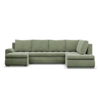 Duży narożnik U, prawostronny, BOSCO, sztruks, 300 cm, oliwkow | TYLETEGOTU