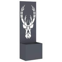 Donica ogrodowa z dekoracyjną płytą Antracyt 50 x 140 cm