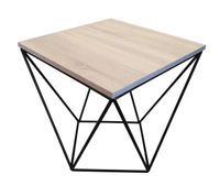 Stolik kawowy druciany LOFT Industrial dąb sonoma/czarny