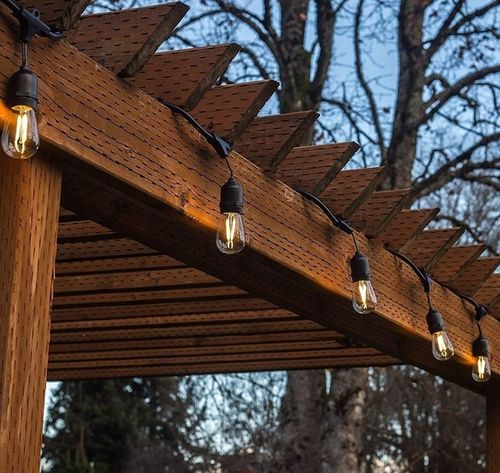 GIRLANDA OGRODOWA zewnętrzna ŁAŃCUCH ŚWIETLNY 15m + ŻARÓWKI 15x E27 LED na Arena.pl