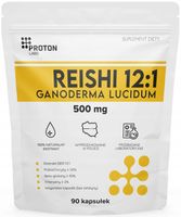 Proton Labs REISHI 12:1 ekstrakt z owocników 500mg 90kaps stand. 50% 30% 2%