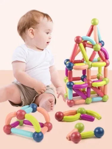 KLOCKI MAGNETYCZNE MAGNETIC STICKS Edukacja 66 EL na Arena.pl