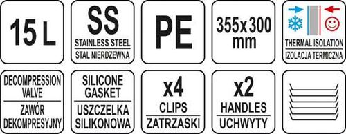 termos transportowy okrągły 15l. - yg-09225 na Arena.pl
