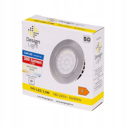 Oprawa LED IVO 230V AC 3,5W Stal Drapana barwa neutralna na Arena.pl
