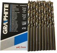 Graphitte Wiertło do metalu kobaltowe 4,1 mm 10szt