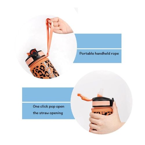 butelka na wodę, bidon panterka 1l ombre pomarańcz z zielonym bd43wz3 na Arena.pl