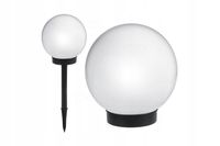 Lampa solarna KULA Ogrodowa LED duża MLECZNA wbijana KULE białe 20cm IP44