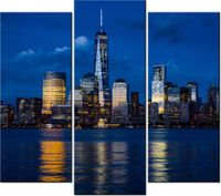 90 80CM OBRAZ T3 ELEM NOWY JORK RZEKĄ HUDSON DRUK ŚCIENNY