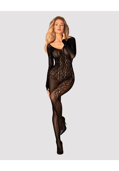 Bodystocking Wężowy Wzór Seks Otwarty Krok S/M/L zdjęcie 3