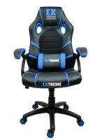 Fotel gamingowy dla graczy, sportowe kółka Extreme EX jasnoniebieski