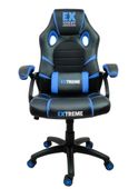 Fotel gamingowy dla graczy, sportowe kółka Extreme EX jasnoniebieski