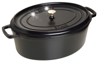 Staub La Cocotte Garnek żeliwny owalny 12 ltr, czarny