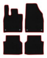 Dywaniki welurowe CARLUX-RED do VW ID.4 2020- czarne, czerwone obszycie