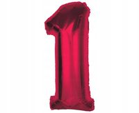 #Bfc39 Balon Foliowy Smart, Cyfra 1, Czerwona, 92
