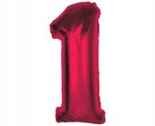 #BFC39 Balon foliowy Smart, cyfra 1, czerwona, 92