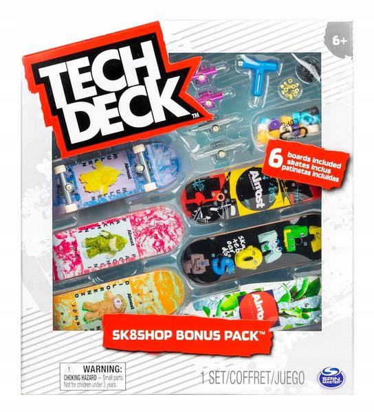 FINGERBOARD DESKOROLKA 6PAK TECH DECK BONUS PACK ALMOST + AKCESORIA zdjęcie 1