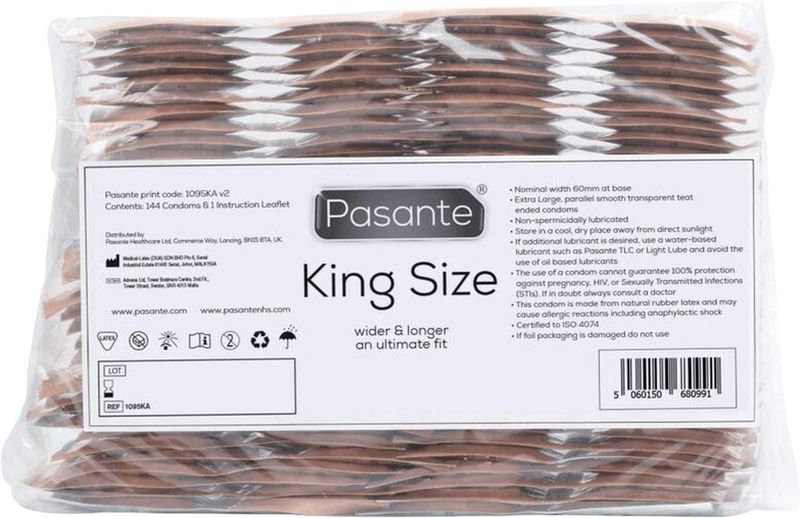 Pasante King Size Condoms Bulk Packs 144 Pcs zdjęcie 1