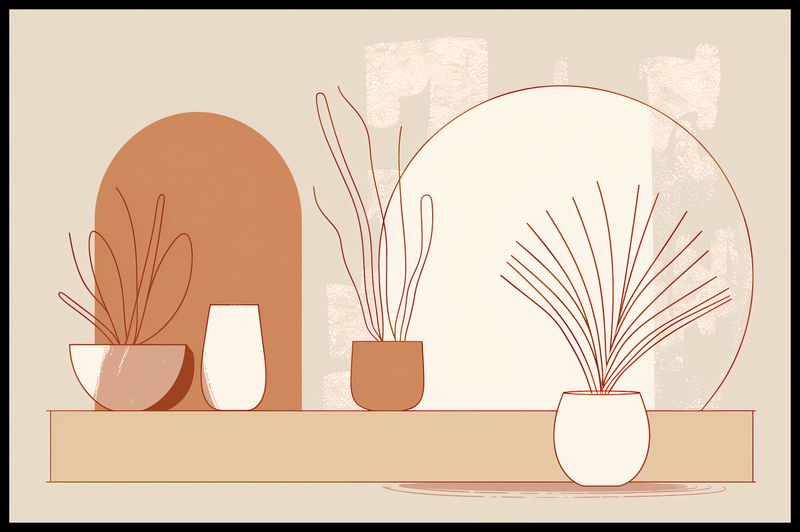 Plakat 86,4x56,8cm Widok Roślin zdjęcie 2