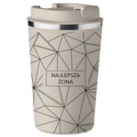 Kubek Termiczny Premium z Nadrukiem NAJLEPSZA ŻONA prezent 350ml KT_089