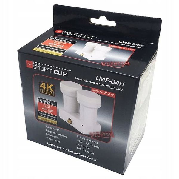 KONWERTER MONOBLOCK OPTICUM LMP-04H HOTBIRD ASTRA 4K UHD Premium zdjęcie 4