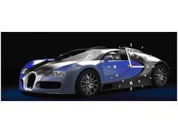 100X40CM ZEGAR BŁĘKITNE BUGATTI VEYRON OBRAZ