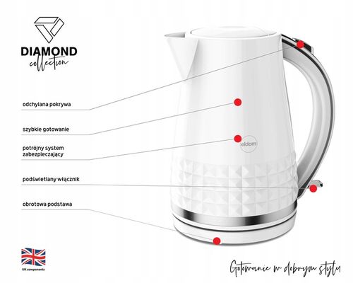 Czajnik elektryczny bezprzewodowy C270 ELDOM NOWOCZESNY I STYLOWY! na Arena.pl