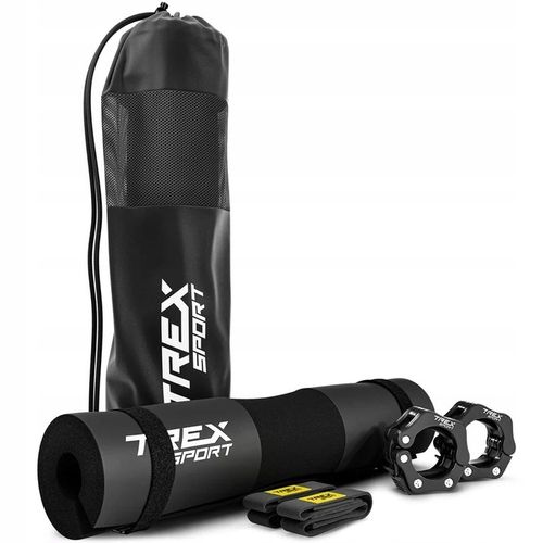 Zestaw 3w1 pianka osłona ochraniacz na sztangę gryf pasy zaciski Trex na Arena.pl