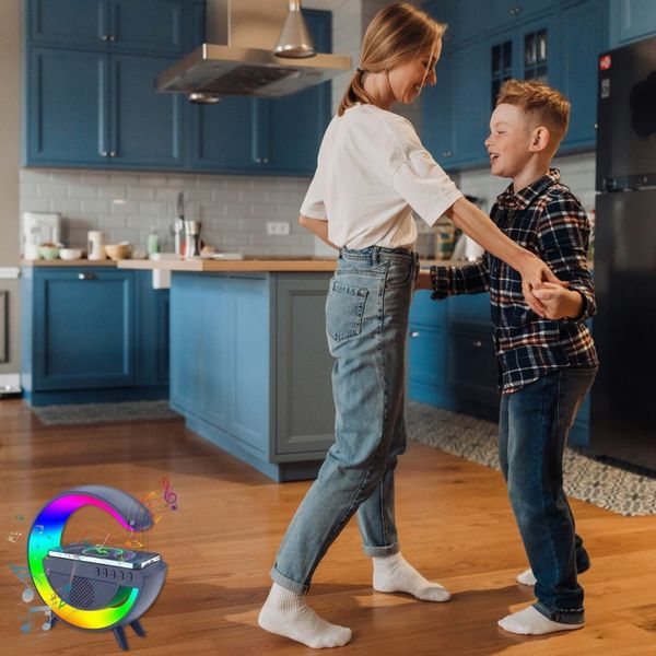 GŁOŚNIK MOBILNY PRZENOŚNY BEZPRZEWODOWE ŁADOWANIE BLUETOOTH LAMPKA RGB zdjęcie 3