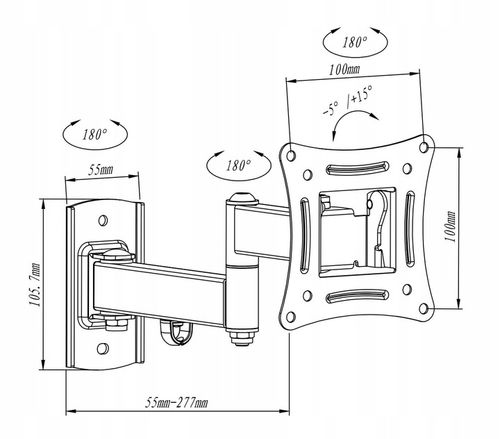 EXTRA MOCNY OBROTOWY UCHWYT DO MONITORA lub TELEWIZORA 10-32 cal na Arena.pl