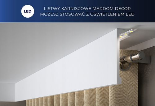 Listwa karniszowa maskownica 10cm LED MARDOM DECOR QL026 dł. 2,4mb na Arena.pl