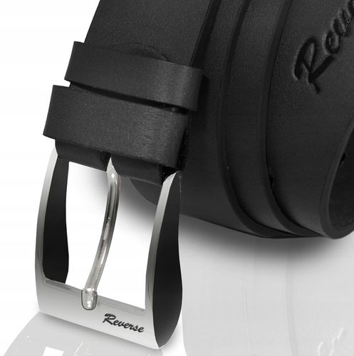 Szeroki skórzany pasek męski do jeansów REVERSE SKÓRA NATURALNA LICOWA 120 na Arena.pl