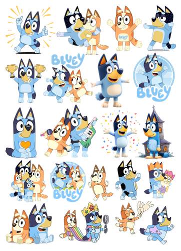 Duży Zestaw Mega Tatuaży zmywalnych - Bluey na Arena.pl
