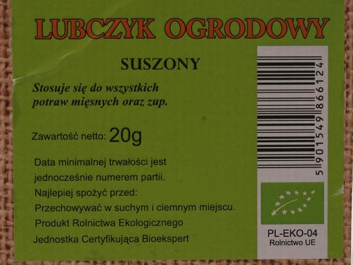 Lubczyk ogrodowy BIO - Demeter - 20 g na Arena.pl