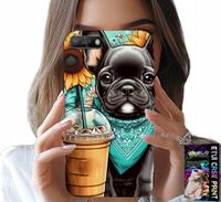 ETUI DO HUAWEI Y6 2018 - BULDOG COFFI LOVE, SŁONECZNIKI, PSI CASE