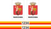 NAKLEJKI MAGNETYCZNE oznaczenie TAXI Warszawa