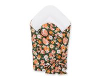 Dwustronny rożek dla niemowląt miękki z wiązaniem - lisia rodzinka