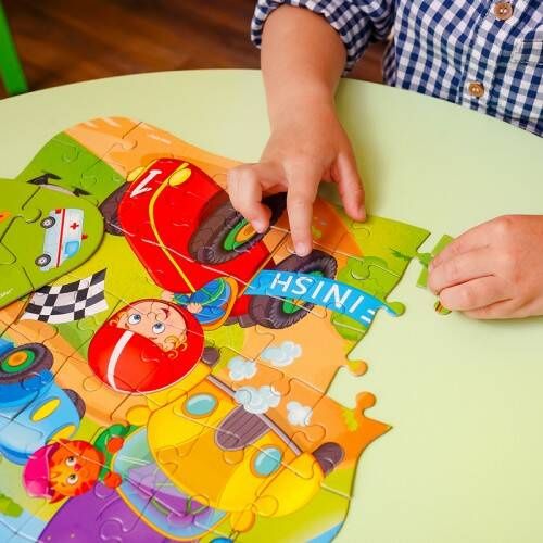 Puzzle Edukacyjne Auta Mini Gra Dla Dzieci 49 El. Saszetka Rk1140-03 na Arena.pl