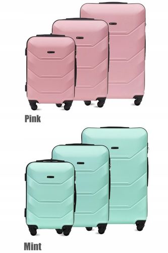 ZESTAW KOMPLET WALIZEK ABS 3IN1 MOCNA TWARDA BLOOM 15 KOLORÓW na Arena.pl