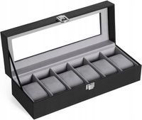 2X PUDEŁKO ETUI ORGANIZER SZKATUŁKA NA ZEGARKI NA 6 ZEGARKÓW NA PREZENT