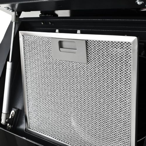 Ścienny okap kuchenny, stal nierdzewna, 756 m³/h, 90 cm, czarny na Arena.pl