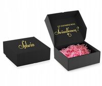 Pudełko Dla Świadkowej Box Czy Zostaniesz Moją Świadkową Złoty napis