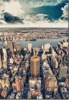 100 70CM OBRAZ PŁÓTNO ZACHÓD SŁOŃCA MANHATTANEM PŁÓTNO RAMA