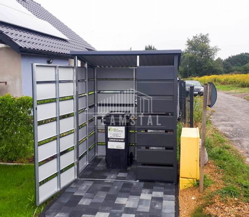 Wiata śmietnikowa spad tył 1,5x05m antracyt TS503 na Arena.pl