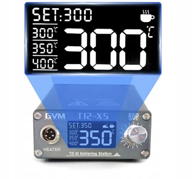 GVM T12-XS STACJA LUTOWNICZA LUTOWNICA NA GROTY T12 80-480°C 72W + GROT zdjęcie 3
